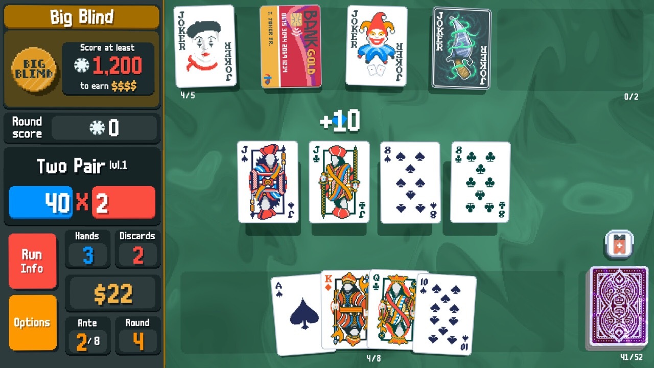 It's not uncommon to have strange Joker combinations early in a Balatro run.